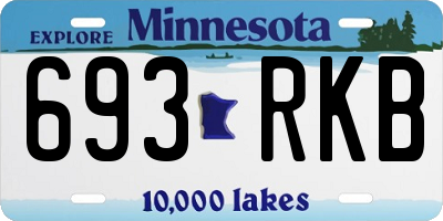 MN license plate 693RKB