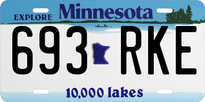MN license plate 693RKE