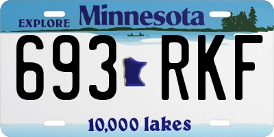MN license plate 693RKF