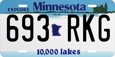 MN license plate 693RKG