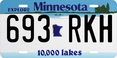 MN license plate 693RKH
