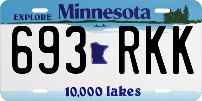 MN license plate 693RKK