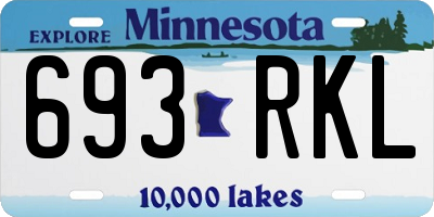 MN license plate 693RKL