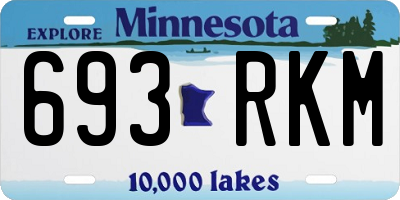 MN license plate 693RKM