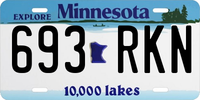 MN license plate 693RKN