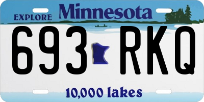 MN license plate 693RKQ