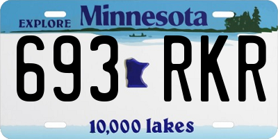 MN license plate 693RKR