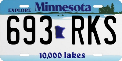 MN license plate 693RKS