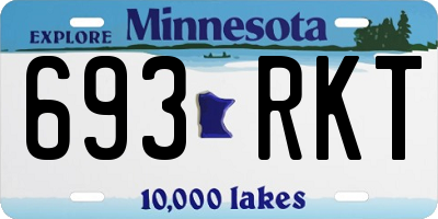 MN license plate 693RKT
