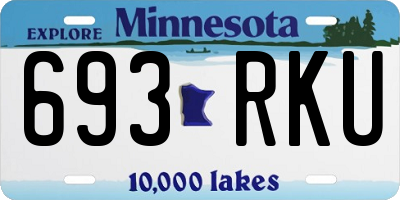 MN license plate 693RKU