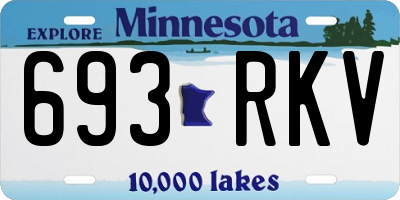 MN license plate 693RKV