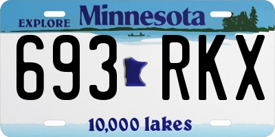 MN license plate 693RKX