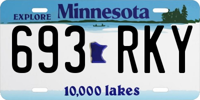 MN license plate 693RKY