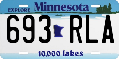 MN license plate 693RLA