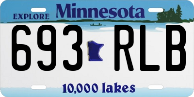 MN license plate 693RLB