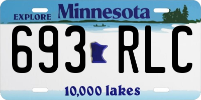 MN license plate 693RLC