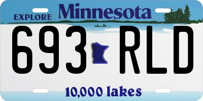 MN license plate 693RLD