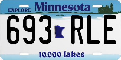 MN license plate 693RLE