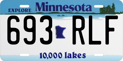 MN license plate 693RLF