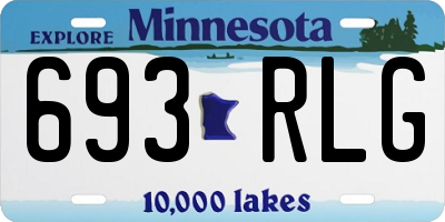 MN license plate 693RLG