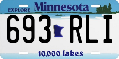 MN license plate 693RLI