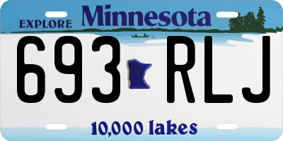 MN license plate 693RLJ