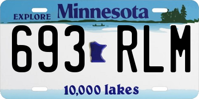 MN license plate 693RLM