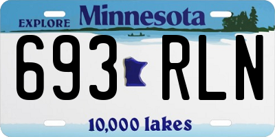 MN license plate 693RLN
