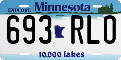 MN license plate 693RLO