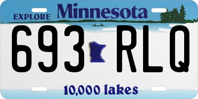 MN license plate 693RLQ
