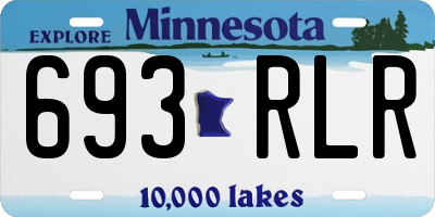 MN license plate 693RLR