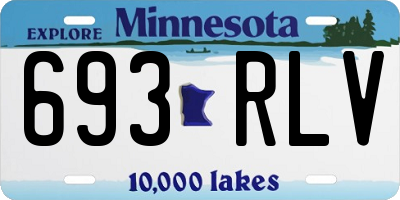 MN license plate 693RLV