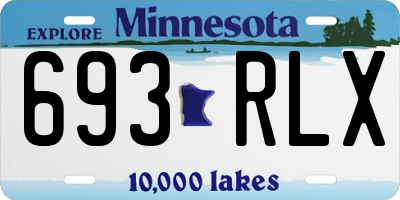 MN license plate 693RLX