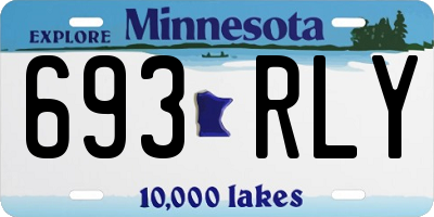 MN license plate 693RLY