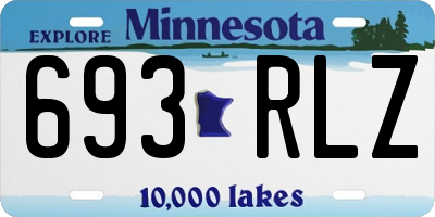 MN license plate 693RLZ