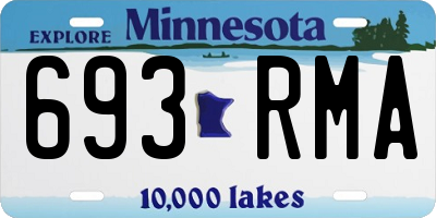 MN license plate 693RMA