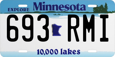 MN license plate 693RMI