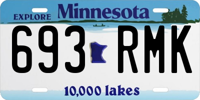 MN license plate 693RMK