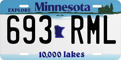 MN license plate 693RML