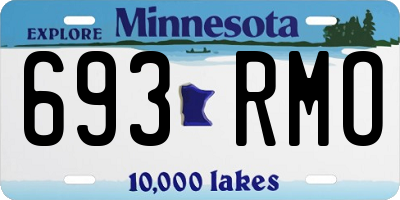 MN license plate 693RMO