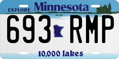 MN license plate 693RMP