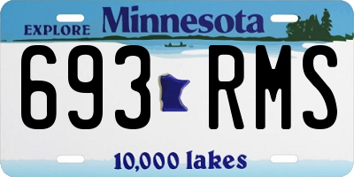 MN license plate 693RMS