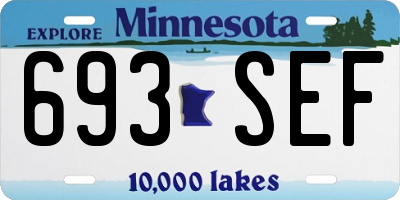 MN license plate 693SEF