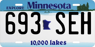 MN license plate 693SEH