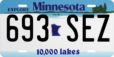 MN license plate 693SEZ