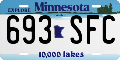 MN license plate 693SFC