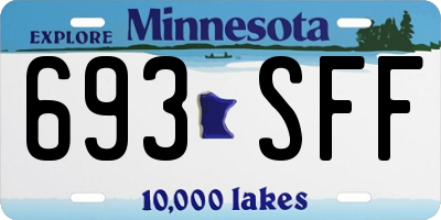 MN license plate 693SFF