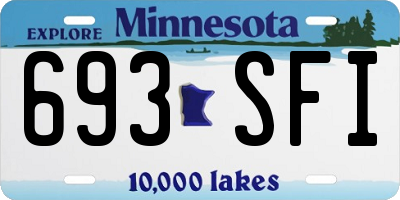 MN license plate 693SFI