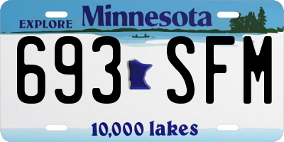 MN license plate 693SFM
