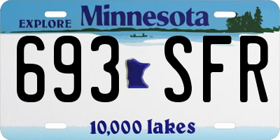 MN license plate 693SFR